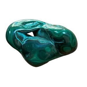 Smithsonian Museum polished green malachite collectible stone display home decor